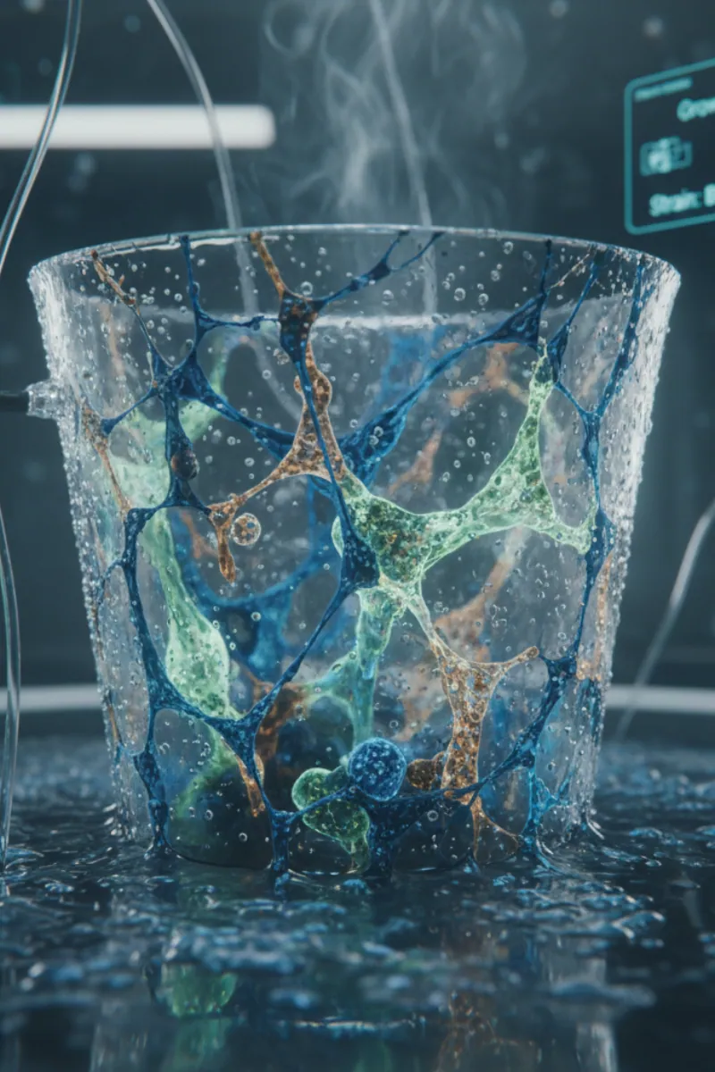 Microbial culture suspended in liquid, the biological source of PHA